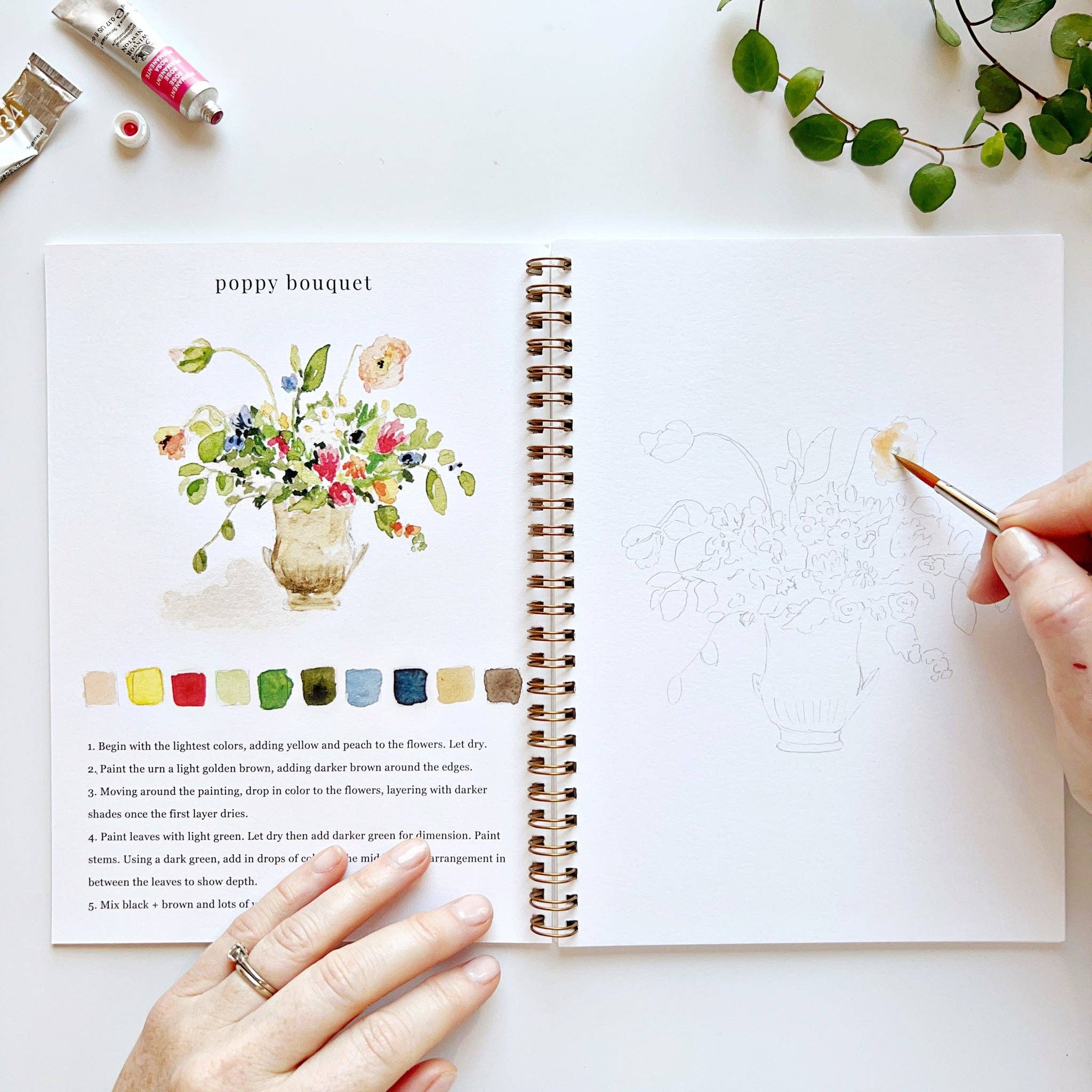 Cahier d'aquarelle | Bouquets