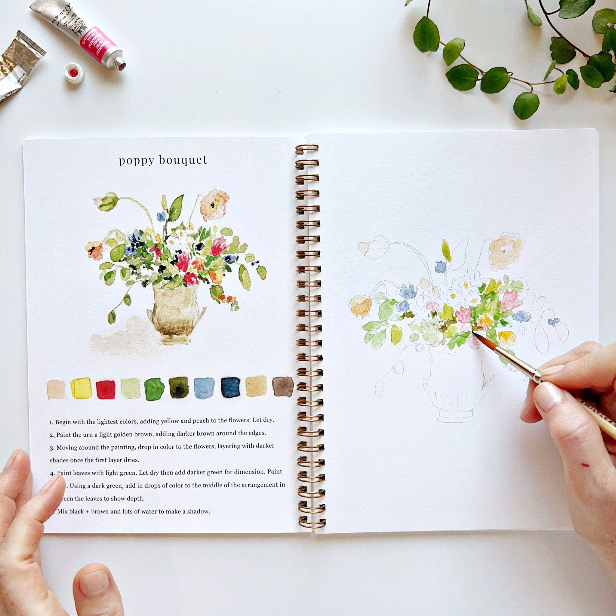 Cahier d'aquarelle | Bouquets