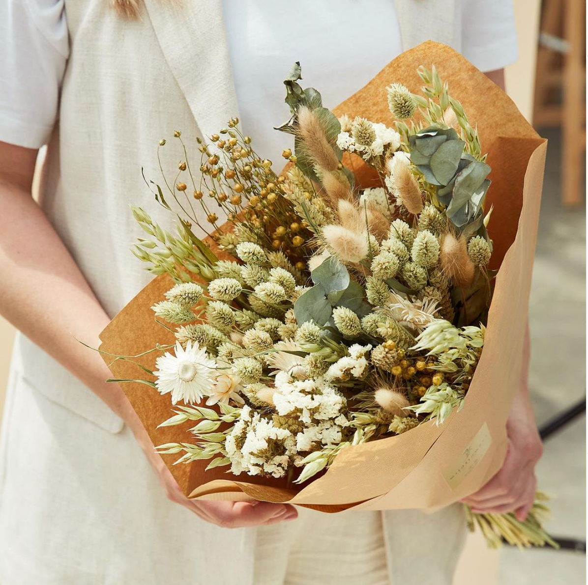 Bouquet champêtre blanc